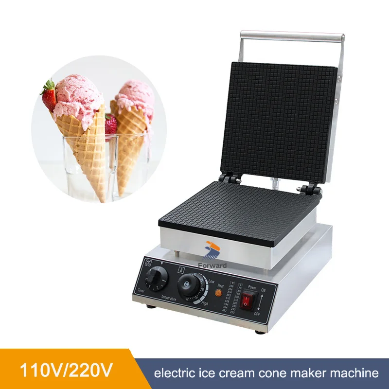 Commercial Stainless Steel Stroopwafel & Waffle Cone Dual-Purpose Snack Baking Machine