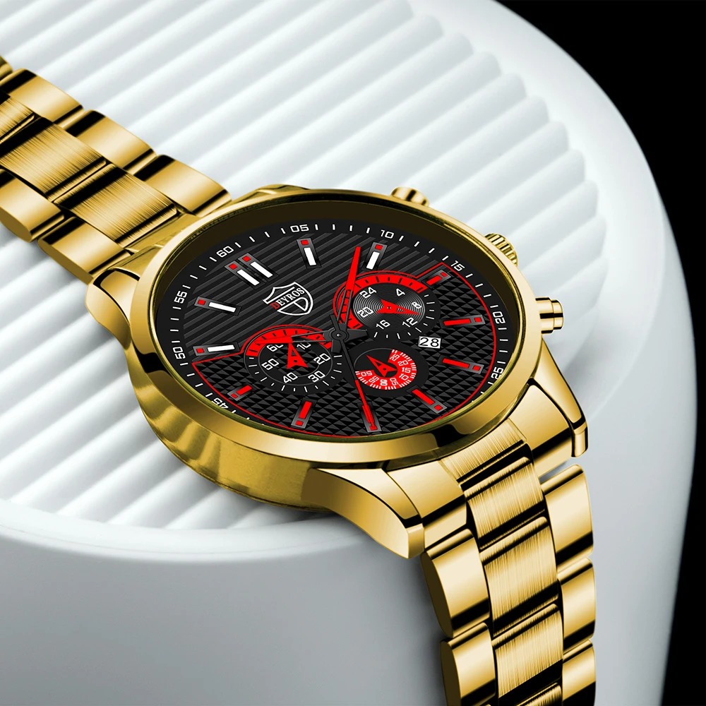New Fashion Men's Sports Watches Men Clock Luxury Stainless Steel Quartz Wrist Watch Man Dressy Casual Steel Watch часы мужские