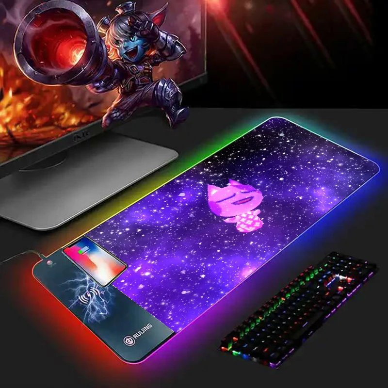 

Mobile Phone Wireless Charger Charging Mouse Pad Gamer Animal Crossing MouseMat for IPhone X /8 8Plus for Samsung S8 Plus /S7 S6