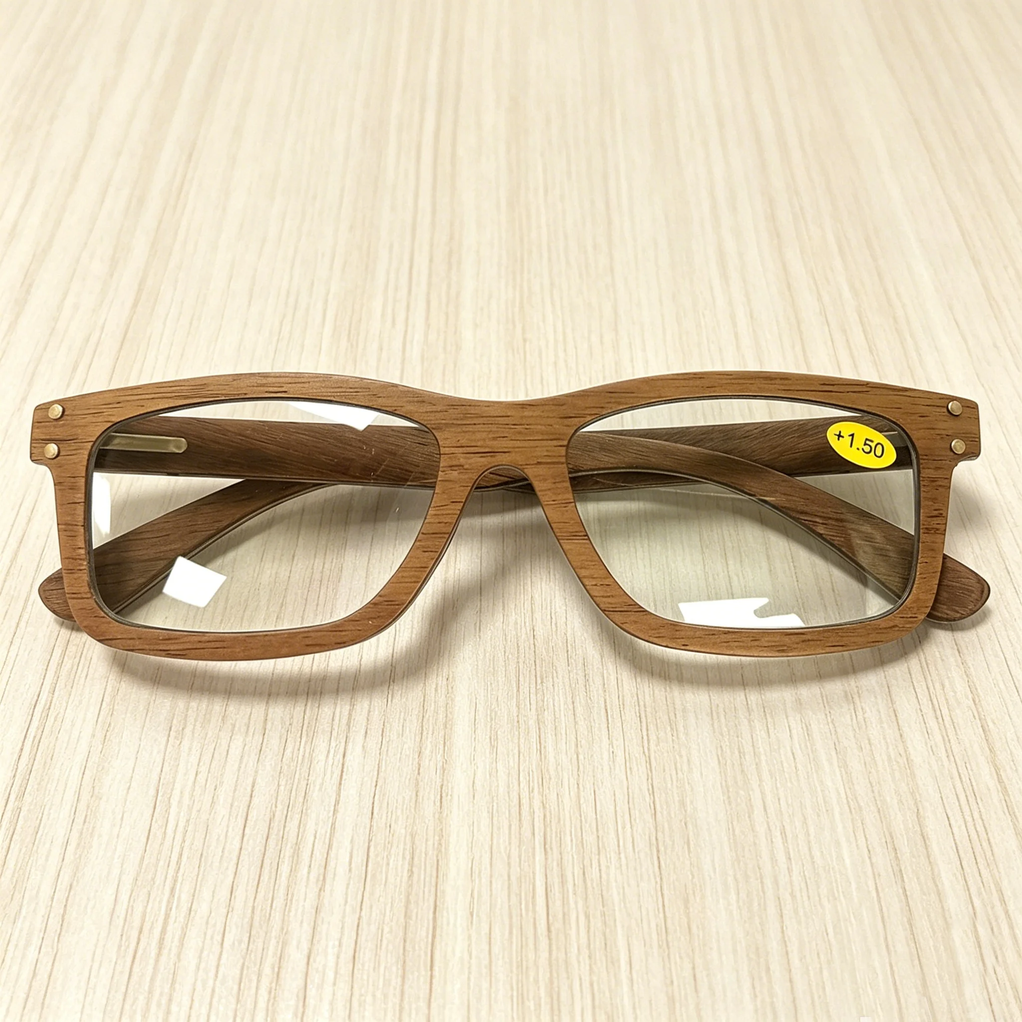 GM Wood Grain Reading Glasses Multifocal Progressive Anti Blue UV Protection Presbyopic Glasses for Men Women 25001