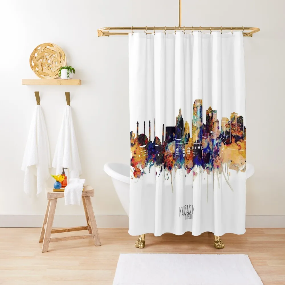 kansas city skyline Shower Curtain Bathroom Decor