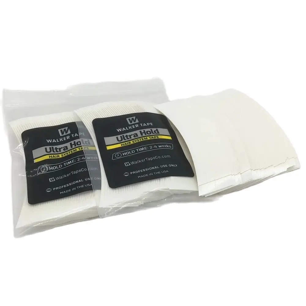 

36 pcs 7.6 cm* 2.2 cm White Ultra hold tape lace front tape arc double sided Tape for toupee wig adhesive