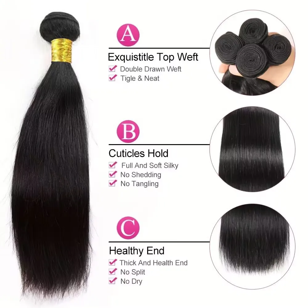 34 Inch Vietnamese Bone Straight Bundles Human Hair 100% Original Raw Hair Bundles Human Hair Weaving 3 4 Bundle Deals For Women S6bc66343fa5844bdae6e8ddd99c544e0G