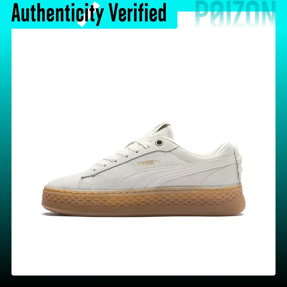 PUMA Smash Platform FRILL Split Cow Leather, Artificial Leather Casual Abrasion Resistant Lightweight Low top 366928-04