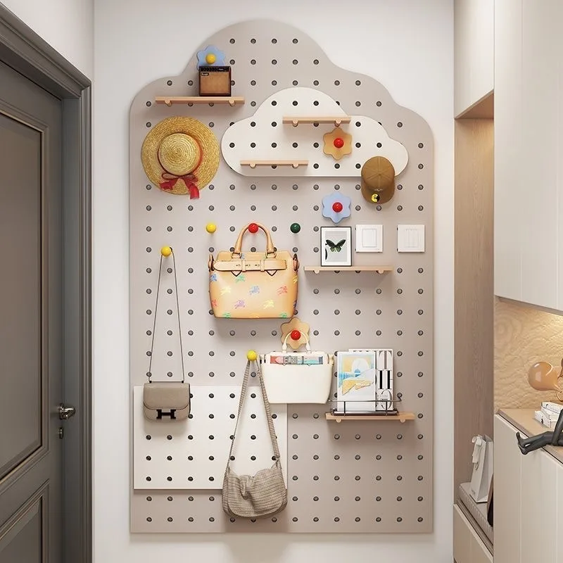 Wooden Cavities Board Wall Shelf Decorative Display Rack Storage Hanging Home Organizer Grid Organizer Board Wall Storage Board view 2