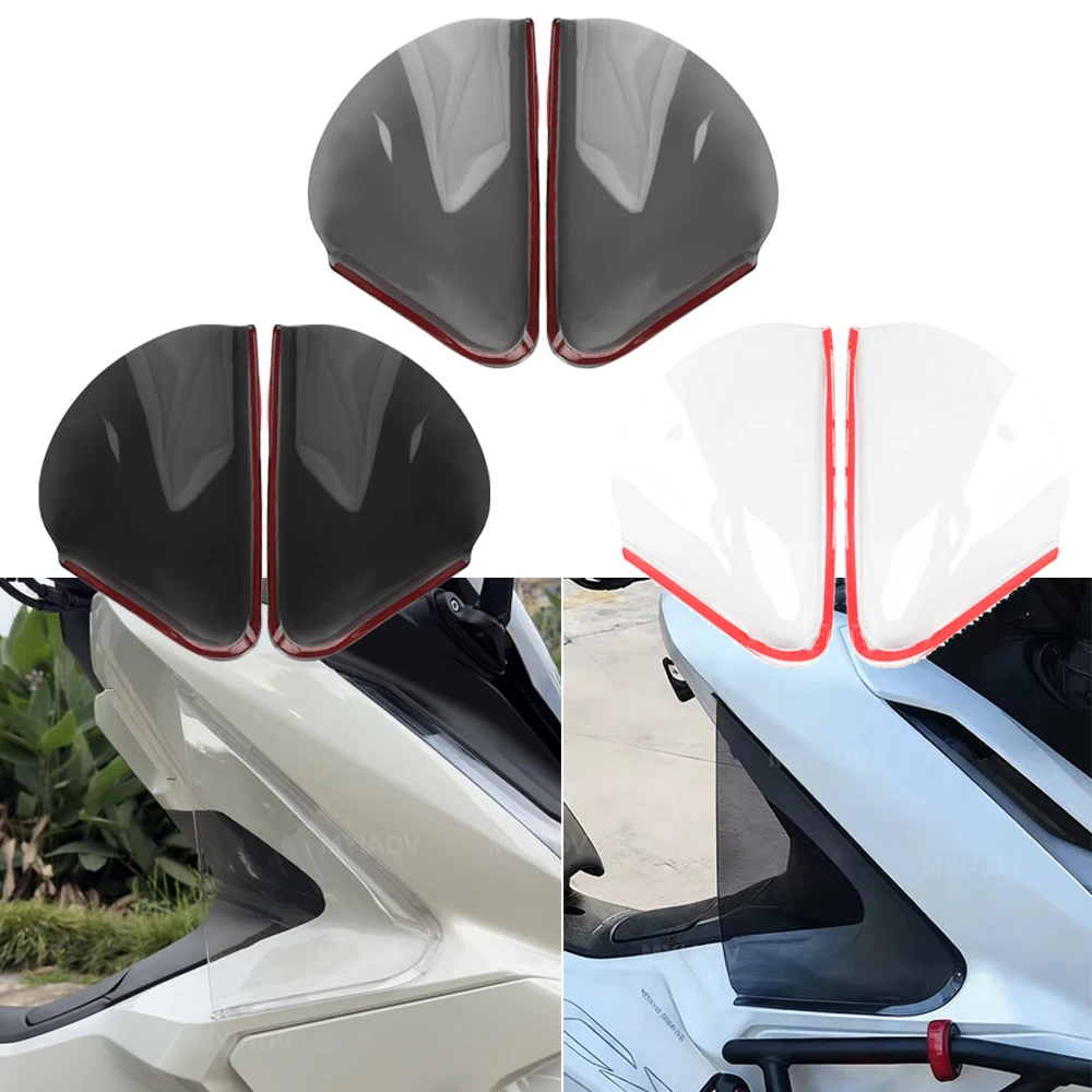 

Motorcycle Side Windshield Leg Guard Cover For Honda PCX125 PCX160 2025 2026 PCX 125 160 Windscreen Wind Deflectors Protector