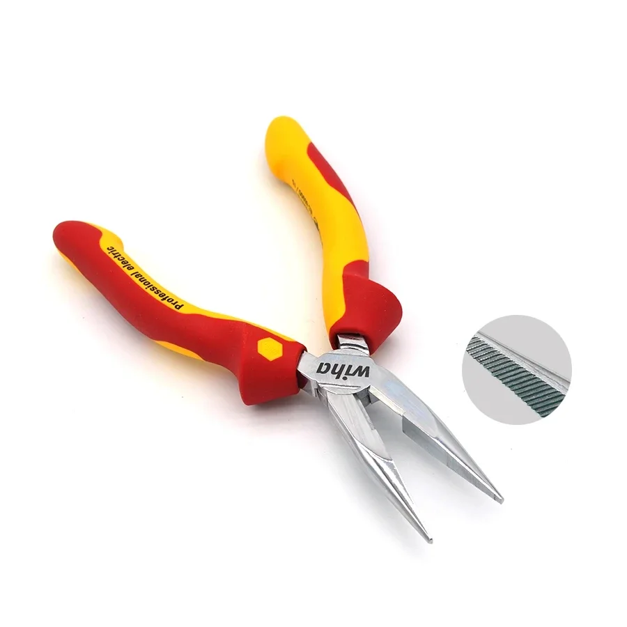 Wiha Insulated Pliers 1000V VDE Combination, Diagonal and Insualted Needle Nose Pliers1Pcs/3Pcs, 26708/26720/43335