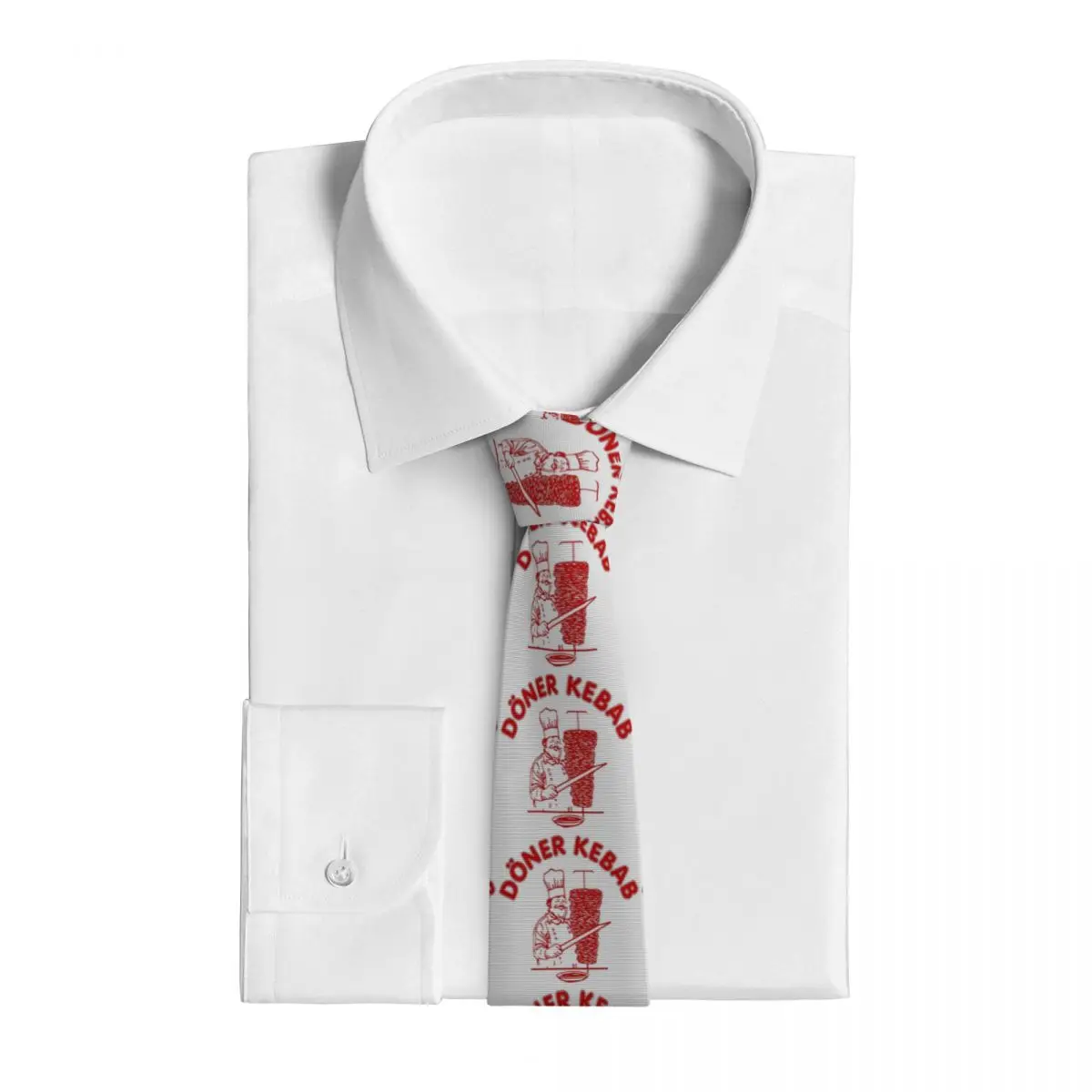 Doner Kebab (1) Necktie for Men Silk Polyester Slim Neck Ties Party Accessories Tie Casual Gravatas