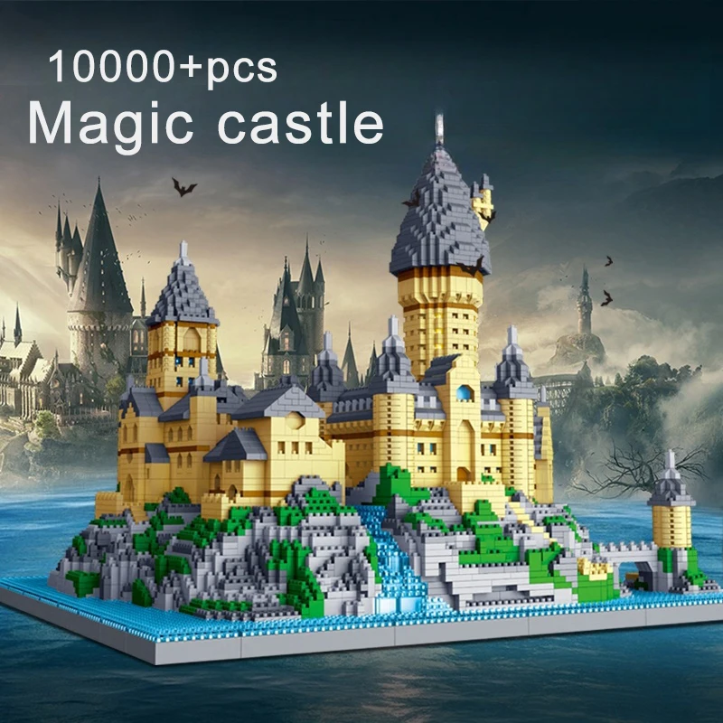 Pädagogisches DIY Magic Castle Bauset Mittelalterliche Architektur Kreative technische MOC Montage Ziegel Geschenk Kinder Erwachsene Urlaub
