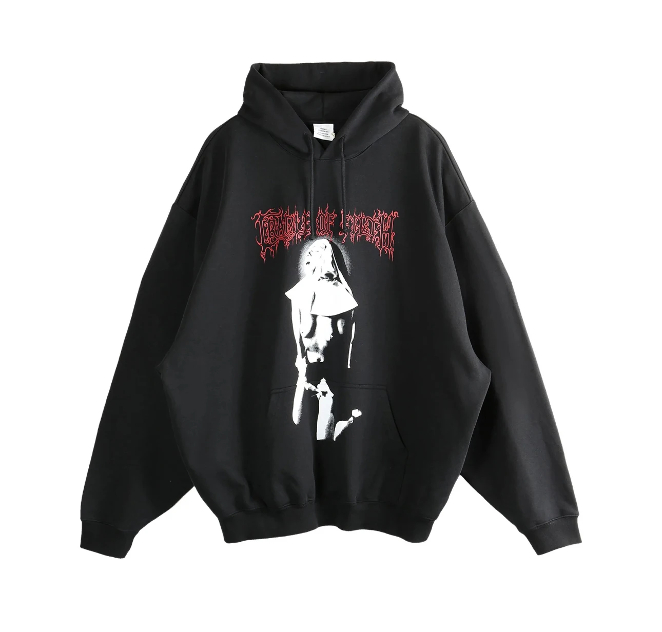 

2025FW Лучшая версия VT Crying Nun с принтом для женщин и мужчин толстовка с капюшоном толстовки в стиле хип-хоп большие мужские повседневные пуловеры с капюшоном