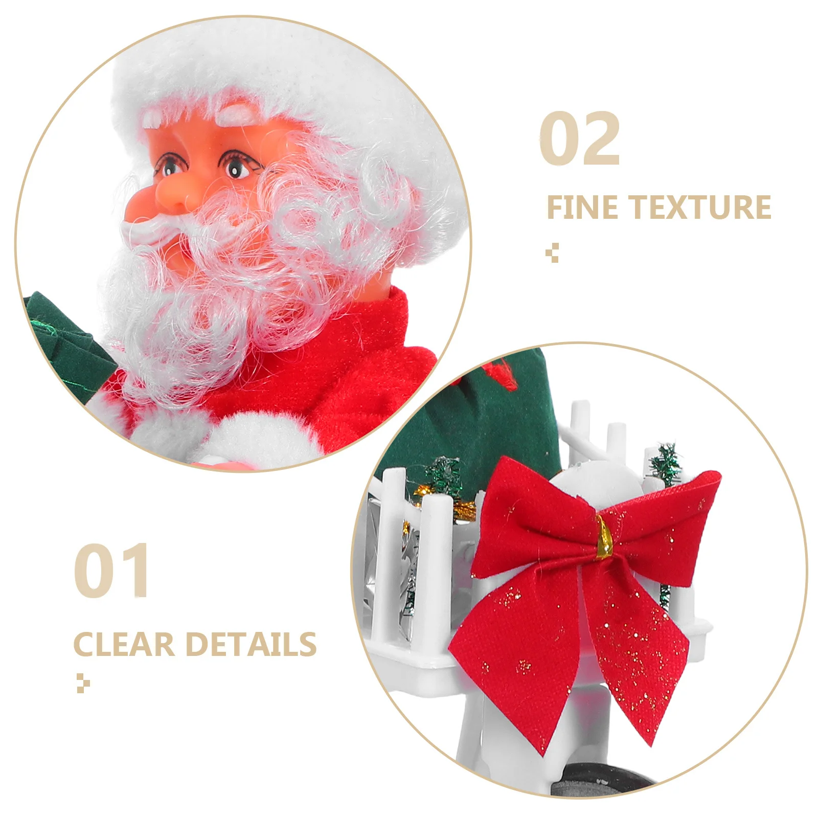 Holiday Santa with Shopping Cart Interactive Music Movable Christmas Decoration Ideal for Home Office and Gifts