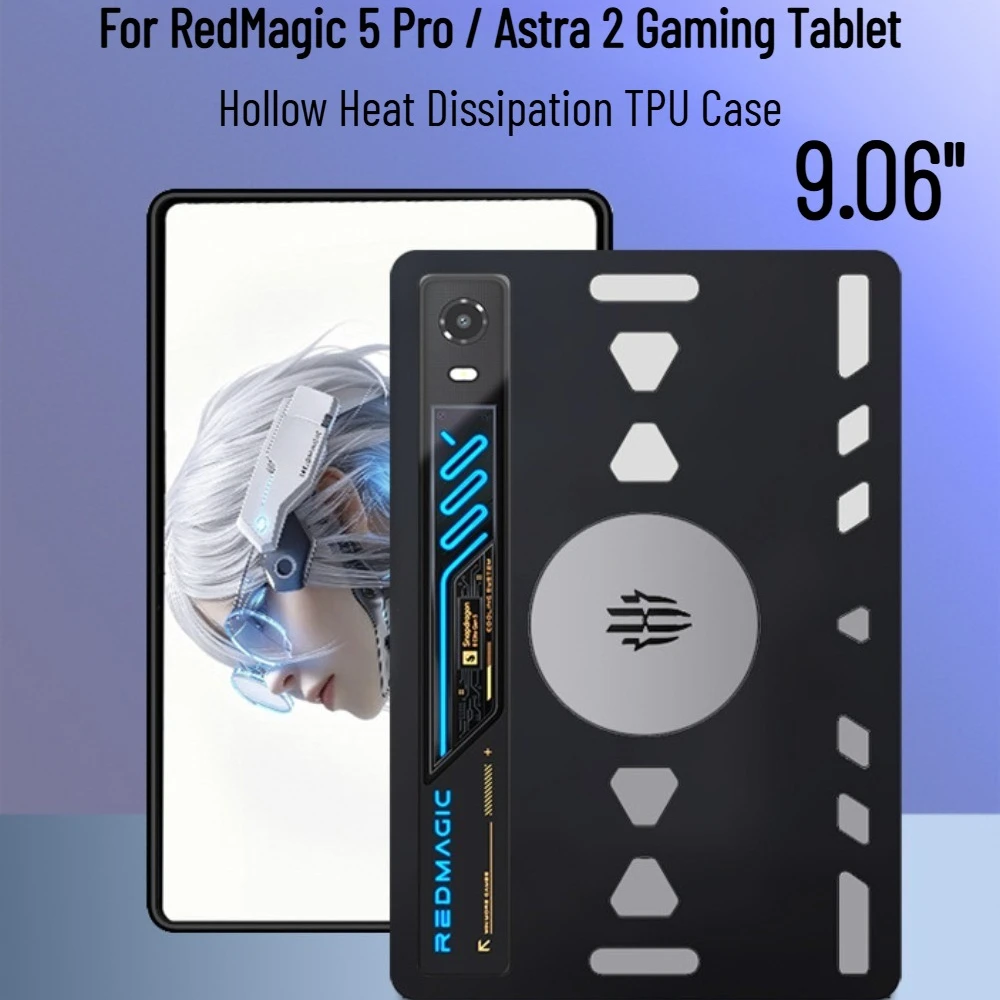 Soft Case for RedMagic Astra 2 Gaming Tablet Cover Hollow Heat Dissipation for RedMagic Gaming Tablet 5 Pro Astra2 9.06