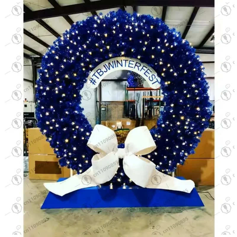 

Водонепроницаемая 3D гигантская искусственная гирлянда, гирлянда на стул, светодиодная рождественская арка, шар, домашнее украшение на Рождество