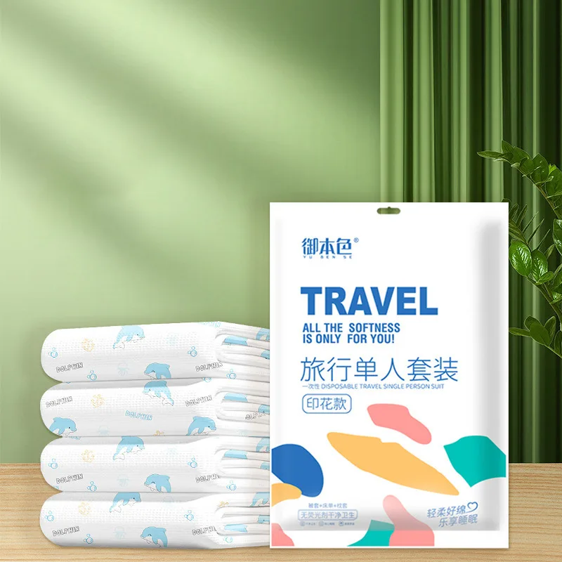 Travel Essential Hotel Supplies Disposable Bed Sheet Set