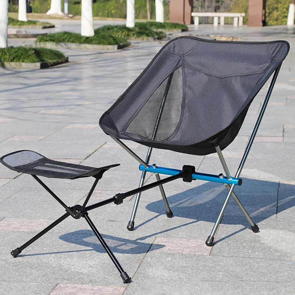 Camping Moon Chair Footrest Folding Foot Stool Nap Chair Pedals Suitable For Tube Diameter 18-30mm Fishing Beach Garden Chairs