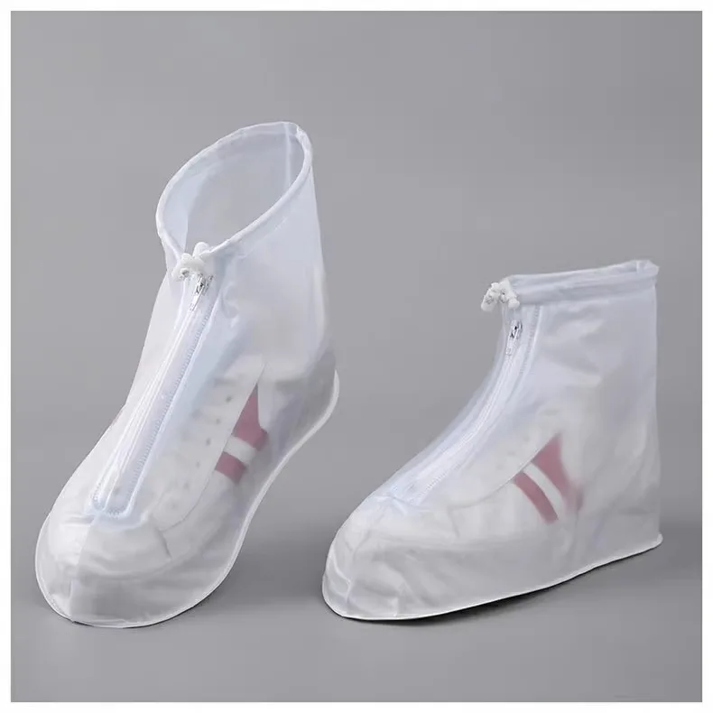 1 Paar Silikon-Schuhschoner, Regenstiefel für drinnen und draußen, wasserdichter Schuhüberzug für Männer und Frauen, regnerischer, wiederverwendbarer Outdoor-Schuhüberzug – Detail 9