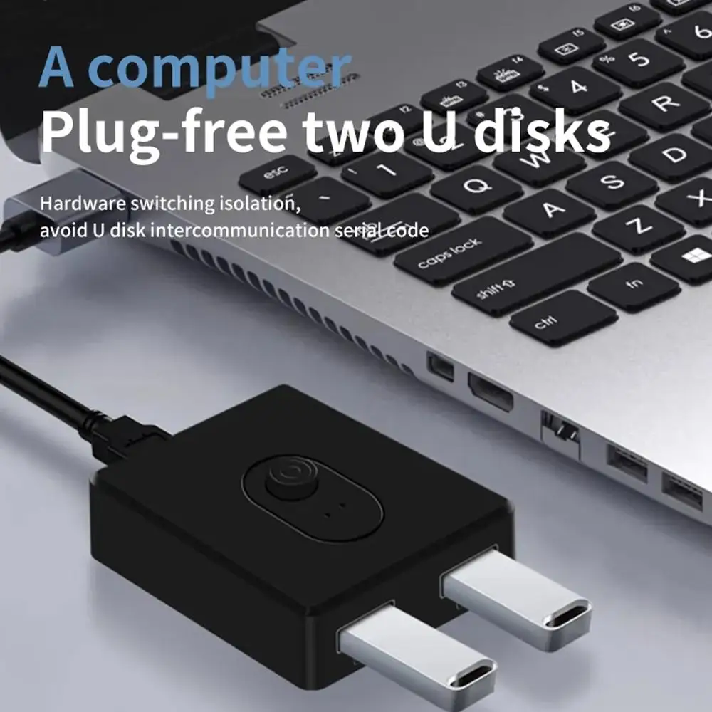 USB 3.0 Switch Selector KVM Switch 2 In 1 Out USB Switch USB 2.0 Two-Way Sharer For Printer Keyboard Mouse Sharing