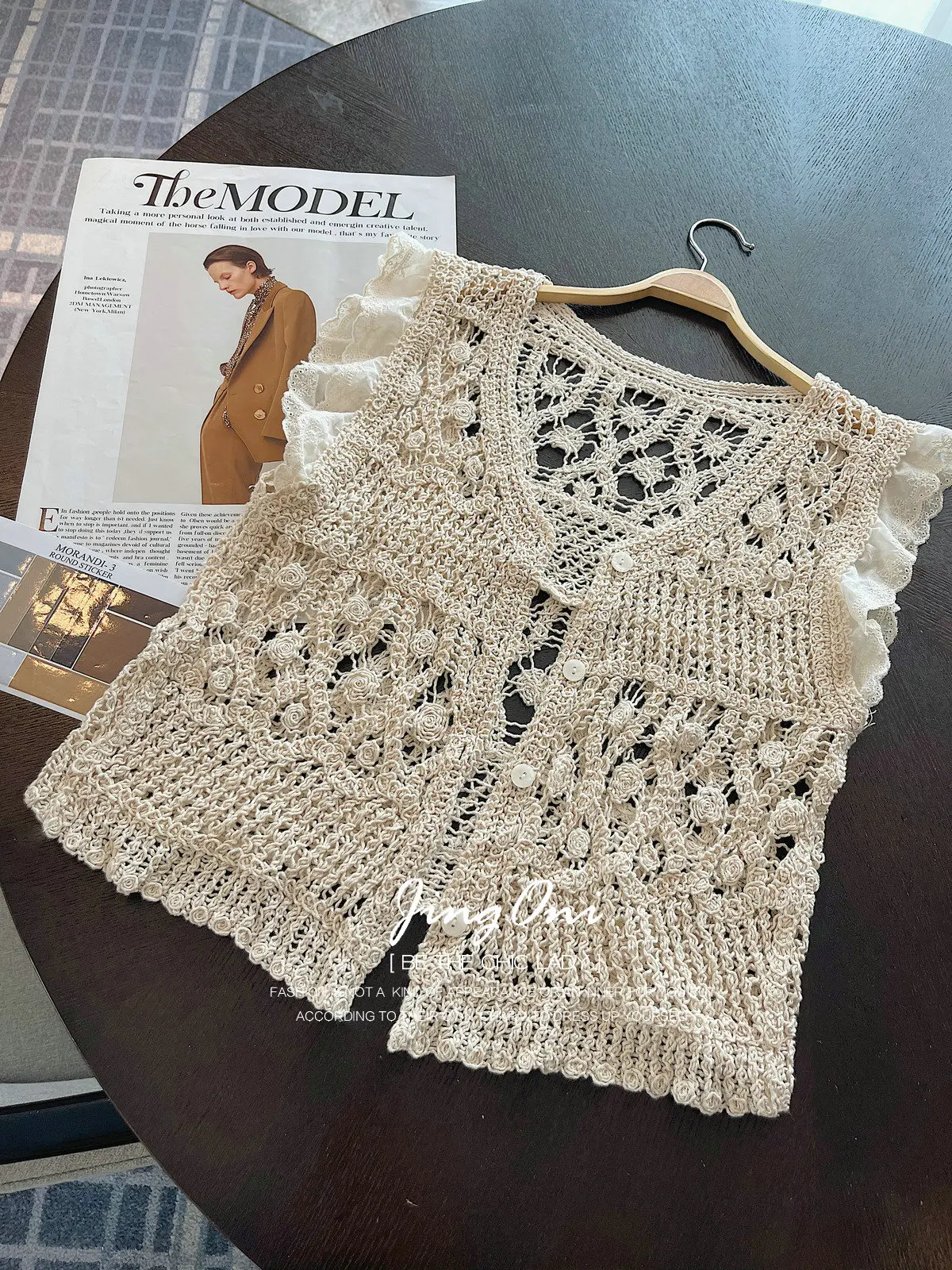 Lace Floral Vest Waistcoat Tops Y2K Woman Clothing 2025 Woman Summer Trend Korean Style Vintage Elegant Outerwears Luxury Crop