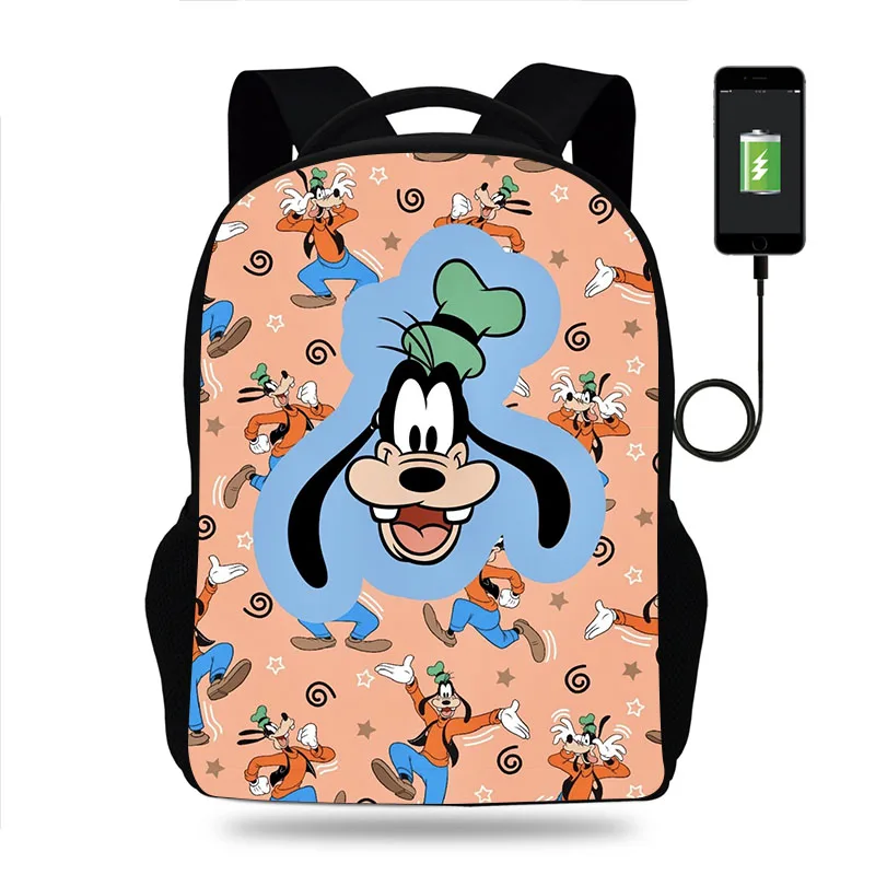 

Fashion Disney A Goofy Movie Backpack Boys Girls School Bag Teenager Book Bags Men Women Rucksack USB Travel Knapsack Mochila