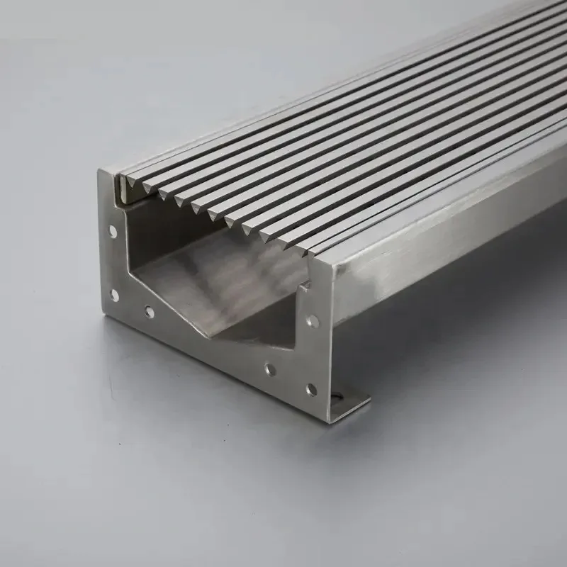 Custom Industrial Design Style High Load Stainless Steel Floor Drain Gutter Covers Moisture-Proof for Park Application
