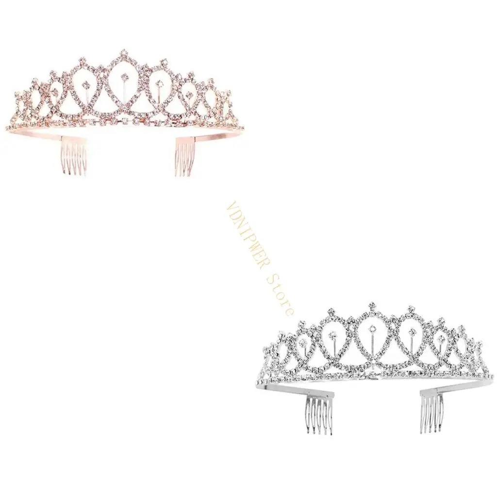 

День рождения девочка Sash for Women Birthday Sash & Sutrestones Crown с Comb D08E