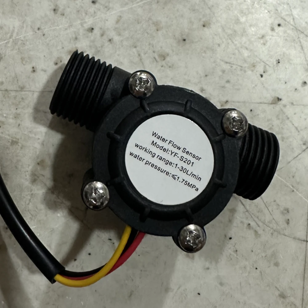 Sensor de flujo de agua de YF-S201, Sensor de flujo de agua líquida Hall de 1/2 pulgadas, CC de 5-18V, medidor de flujo de líquido con Control de agua, contador