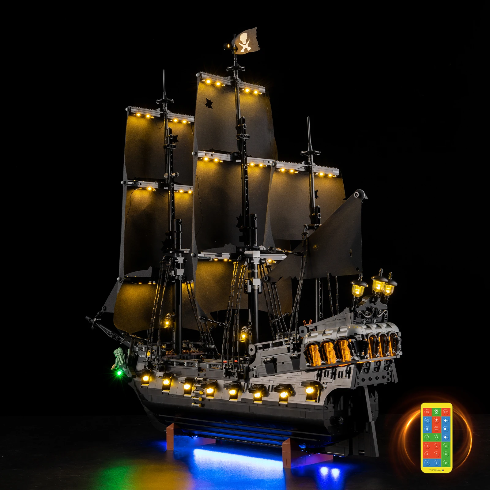 No Model LED Lighting Set Suitable for LEGO Captain Jack Sparrows Pirate Ship Caribbean Movie 10365 Building Blocks