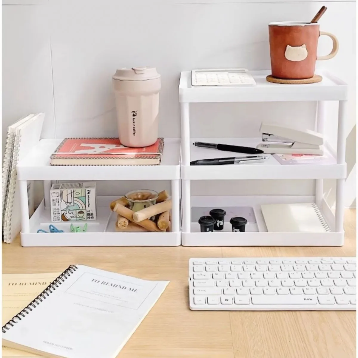 Multifunktionale Desktop Kosmetische Lagerung Rack Büro Lagerung Box Organizer Schreibwaren Sortierung Rack Doppel-schicht Lagerung Rack – Detail 5