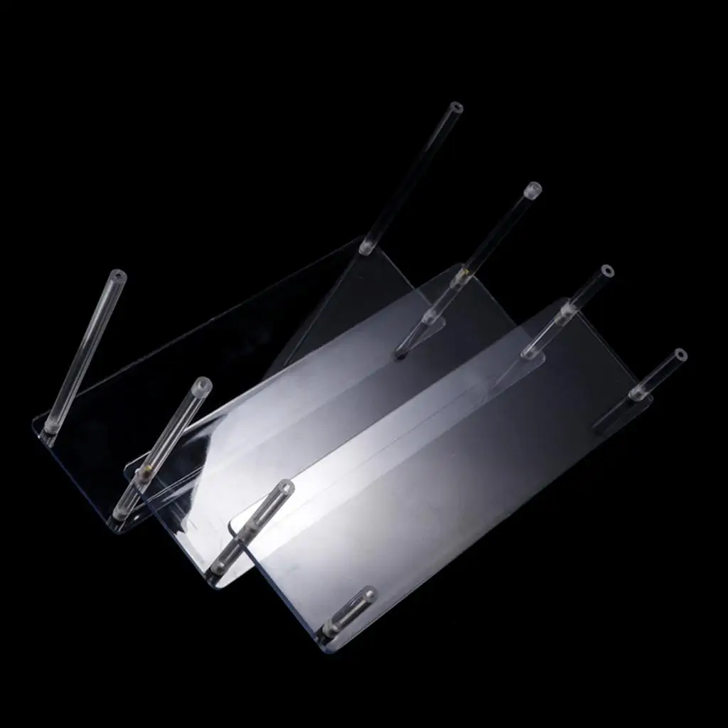 Acrylic Display Rack Ladder Shelf for Action Figures Model Cars Toy Plush Dolls Perfume Glasses Organizer