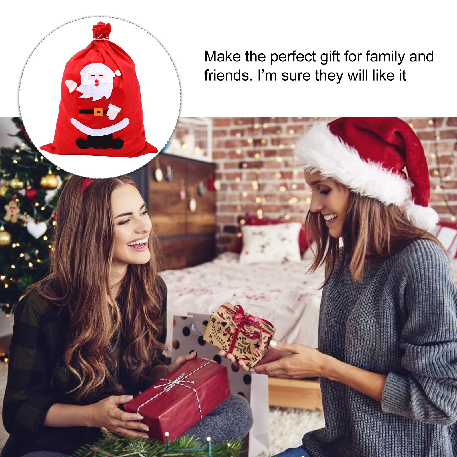 

Christmas Gift Bag Red Drawstring Goody Present Bags Xmas Non woven Fabric Pouches Santa Claus C y Holiday Packaging Supplies