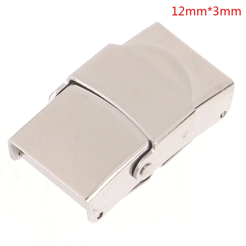 10Pcs Silicone Bracelet Jewelry Making DIY Connect Lace Buckle Stainless Steel Clasp Crimp Jaw Hook Watch Band For Leather