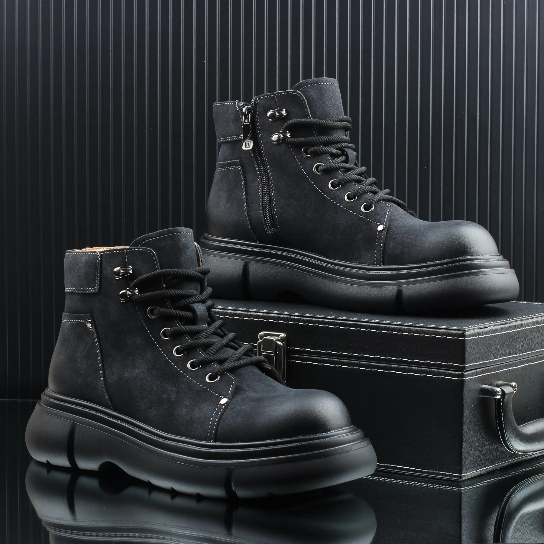 

Мужские ботинки, осенне-зимние новые рабочие ботинки Sle Thi Bot, высокие кожаные ботинки Briti Sle