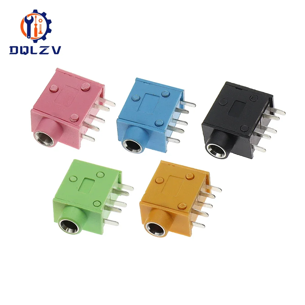 3.5MM Audio Headphone Jack Connector PJ-325 Stereo Audio Earphone Connectors 3.5 PJ-325 Audio Jack Socket Multicolor