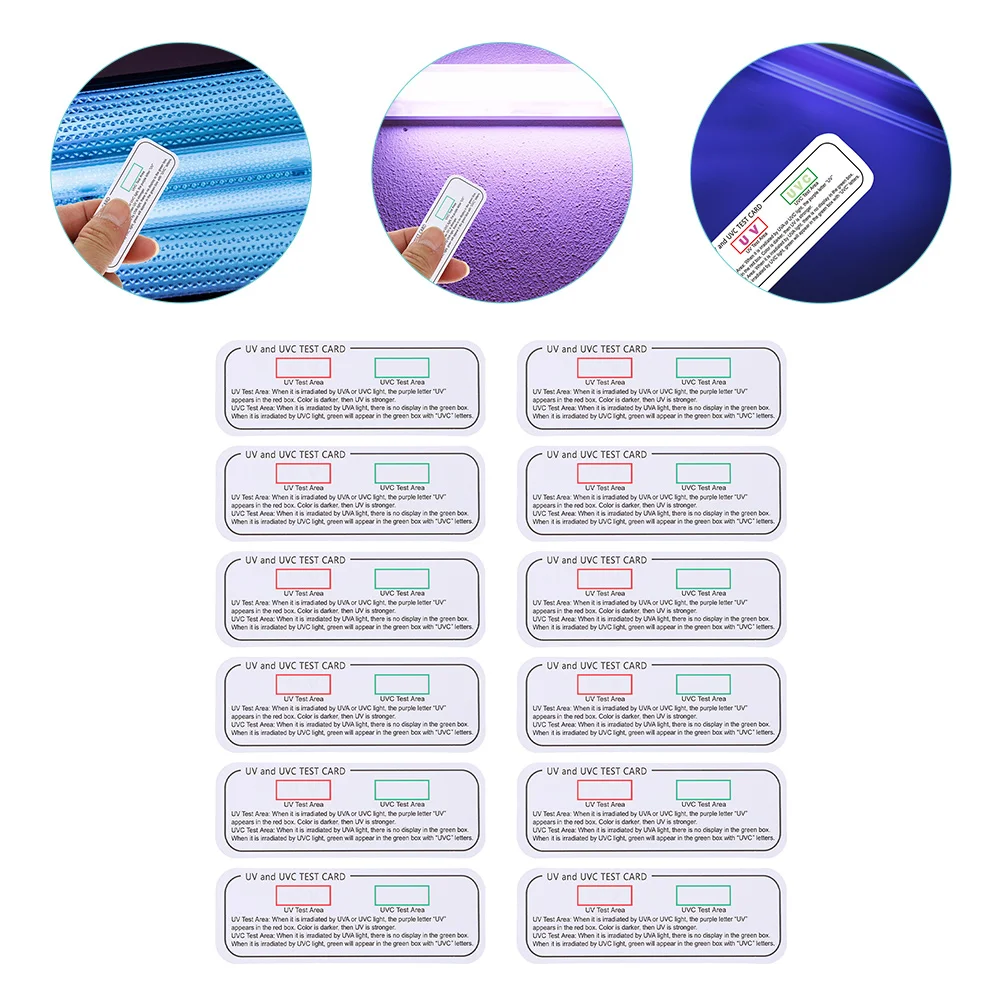 

12pcs -UVA Test Cards Light Identifying Cards Indicator Cards UVA Test Strips uv test cards uv test strips