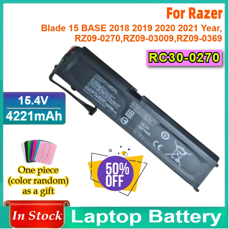 

15.4V 4221mAh RC30-0270 Laptop Battery for Razer Blade 15 BASE 2018 2019 2020 2021 Year,RZ09-0270,RZ09-03009,RZ09-0369
