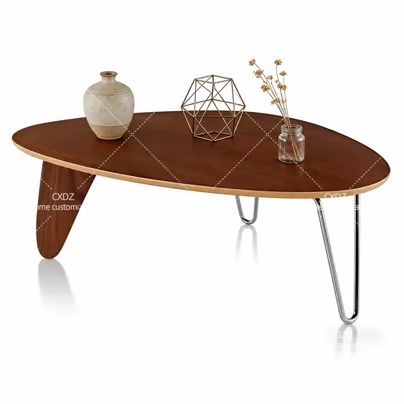 Medieval Style Oval Coffee Table Modern Minimalist Small Apartment Living Room Negotiation Desk Customizable Household