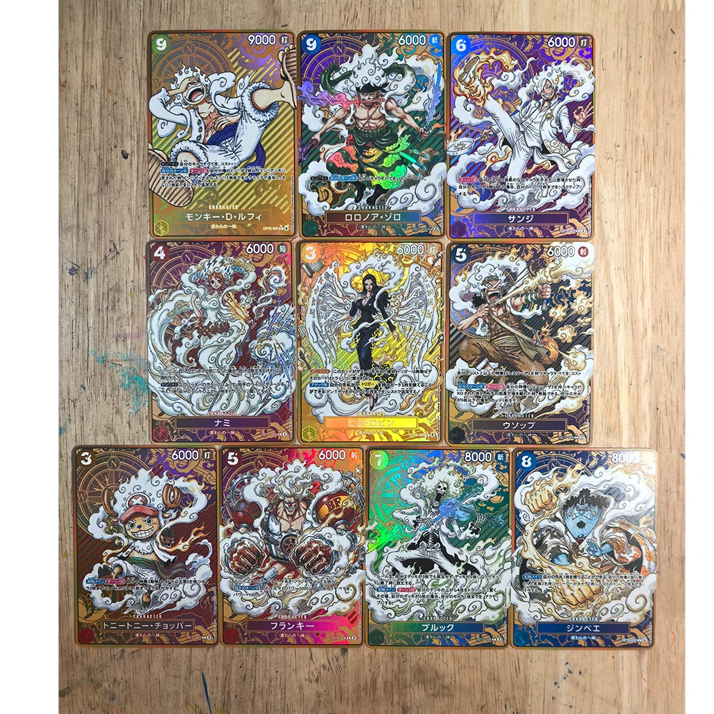 Anime characters ONE PIECE Nico Robin Nami DIY Homemade Bronzing texture Cool Game toys Christmas birthday gift Collection card