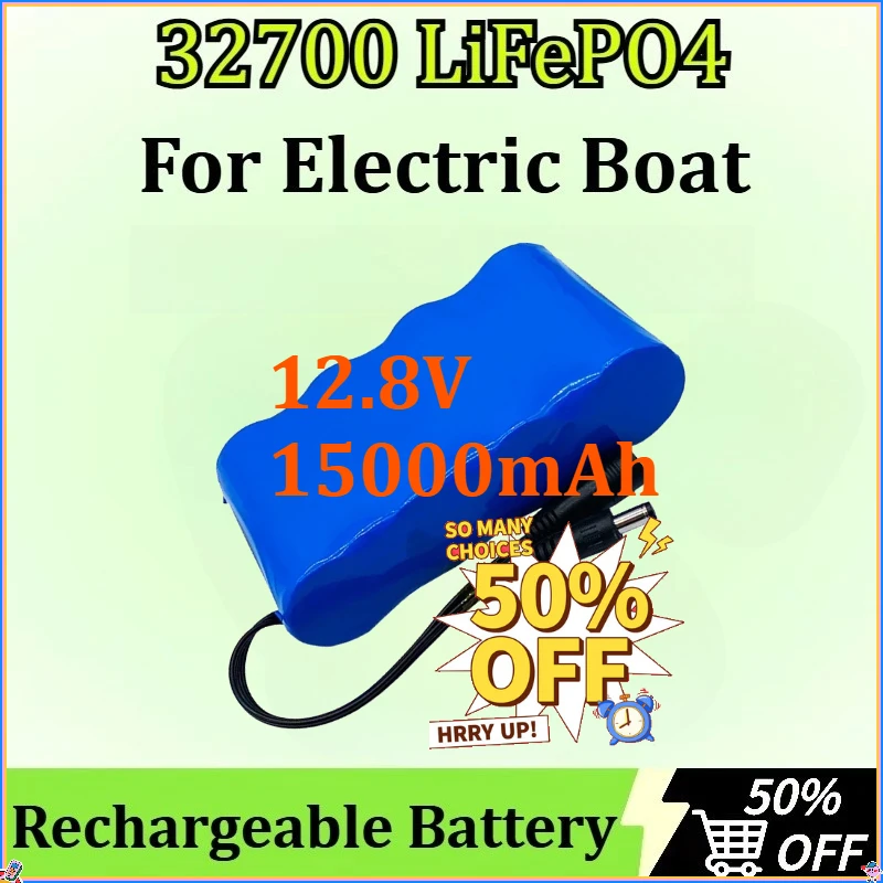 

Battery Pack 32700 LiFePO4 4S1P Lithium Iron Phosphate Battery 12.8V 15000mAh for Electric Boat Uninterruptible Power Supply