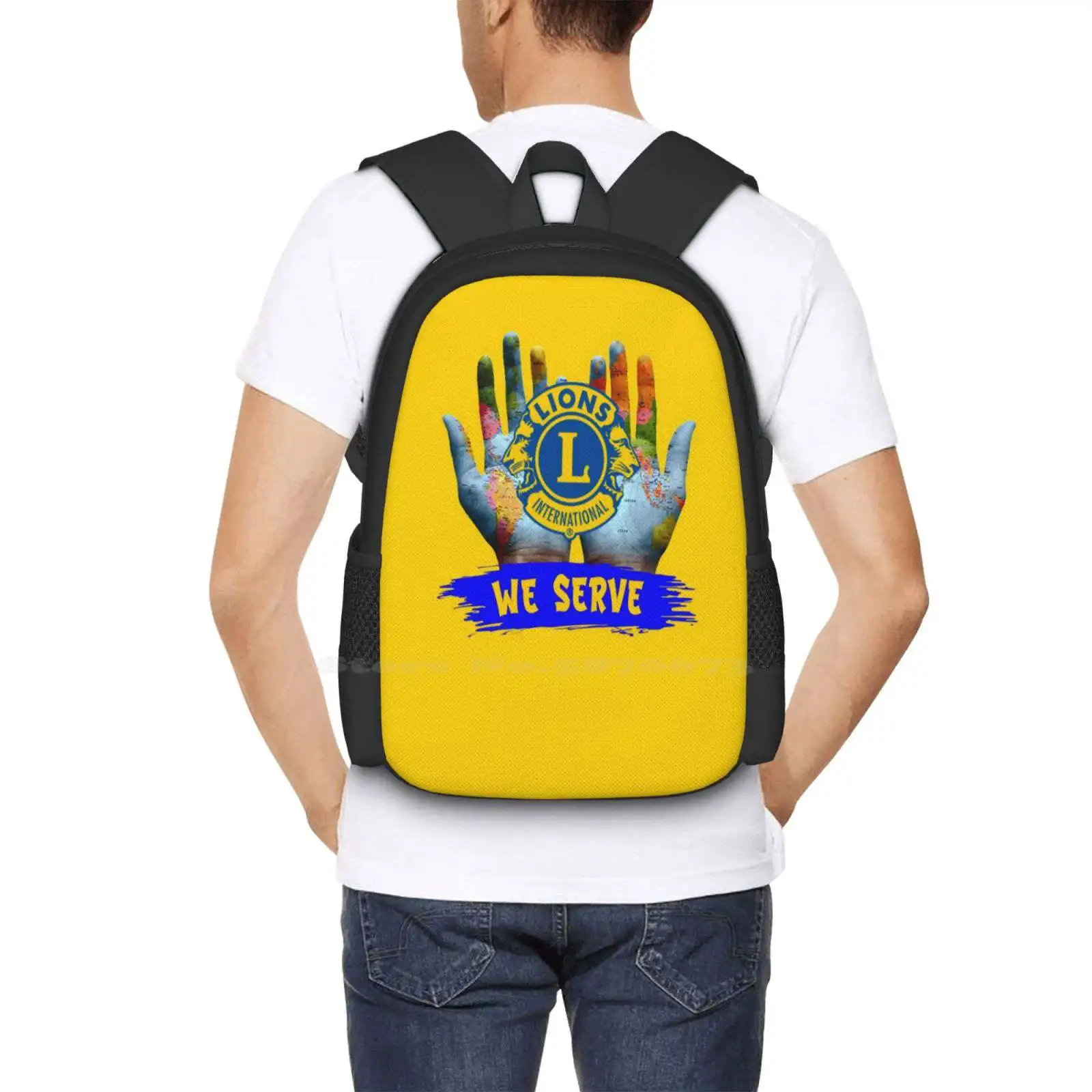 Löwen Club internat ionale Muster Design Tasche Studenten rucksack Benny0291 Lion Club internat ionale Organisation Team Familie