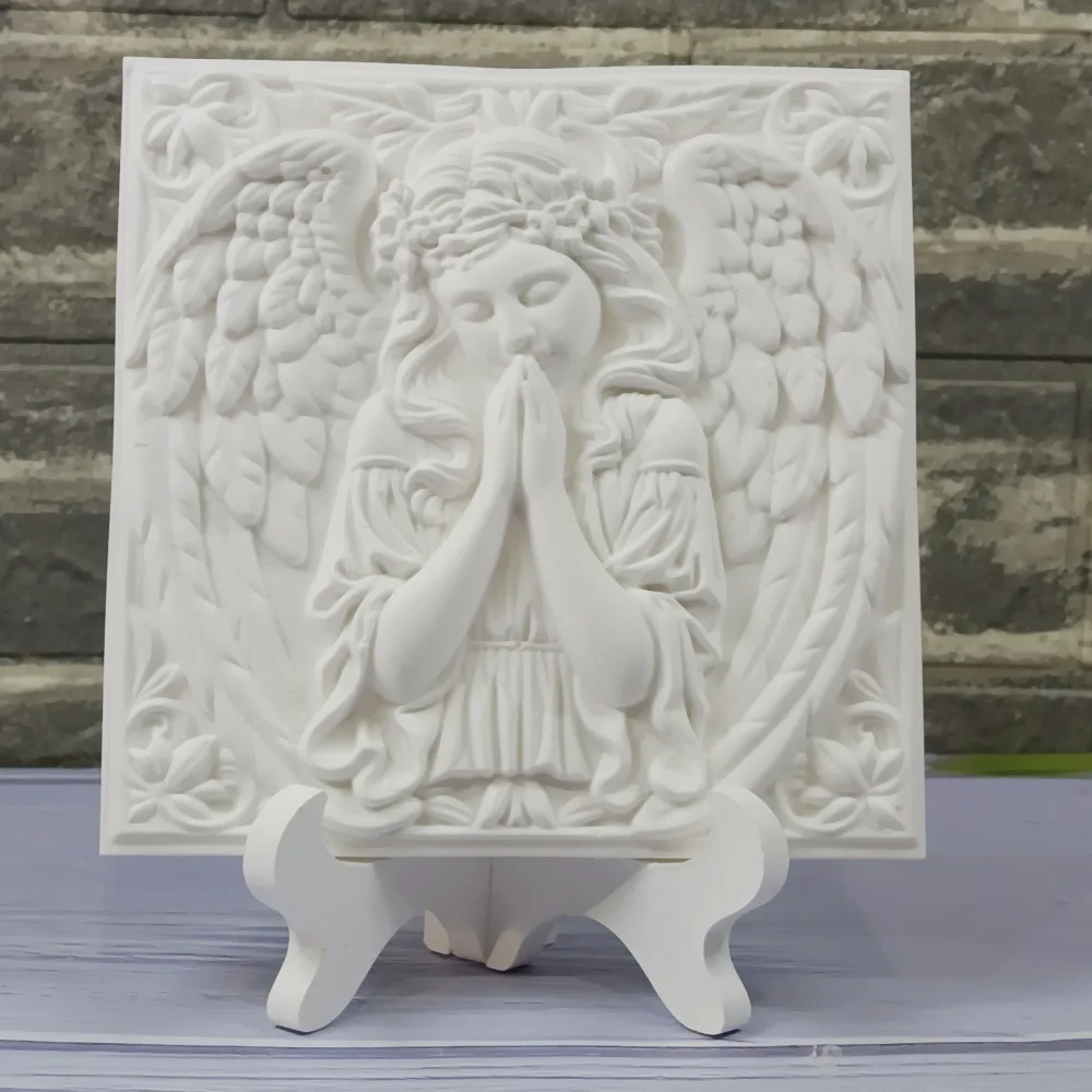 Flower Fairy Praying Silicone Molds DIY Desktop Angel Ornament Gypsum Plaster Concrete Mould Craft Gift UV Resin Tools