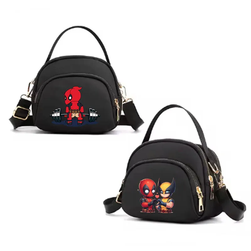 Deadpool Women's Bag Soft Shoulder Bag Crossbody Zipper Mobile Phone Cute Female Multifunction Handbag Casual Ladies Square Bag