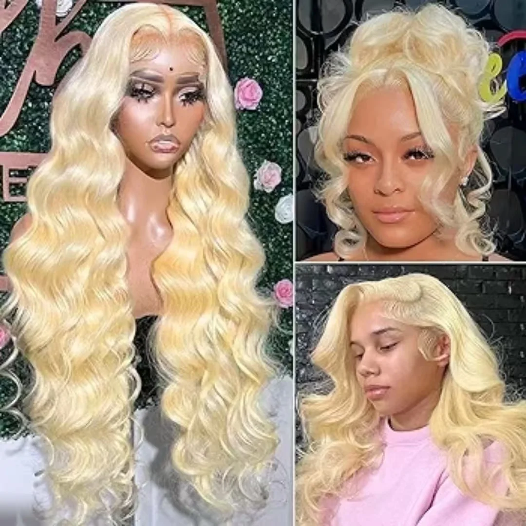 

Светлый парик из натуральных волос 613 Blonde Body Wave, 13x4 HD Lace Front, предварительно проработанный, с детским волосом, для женщин