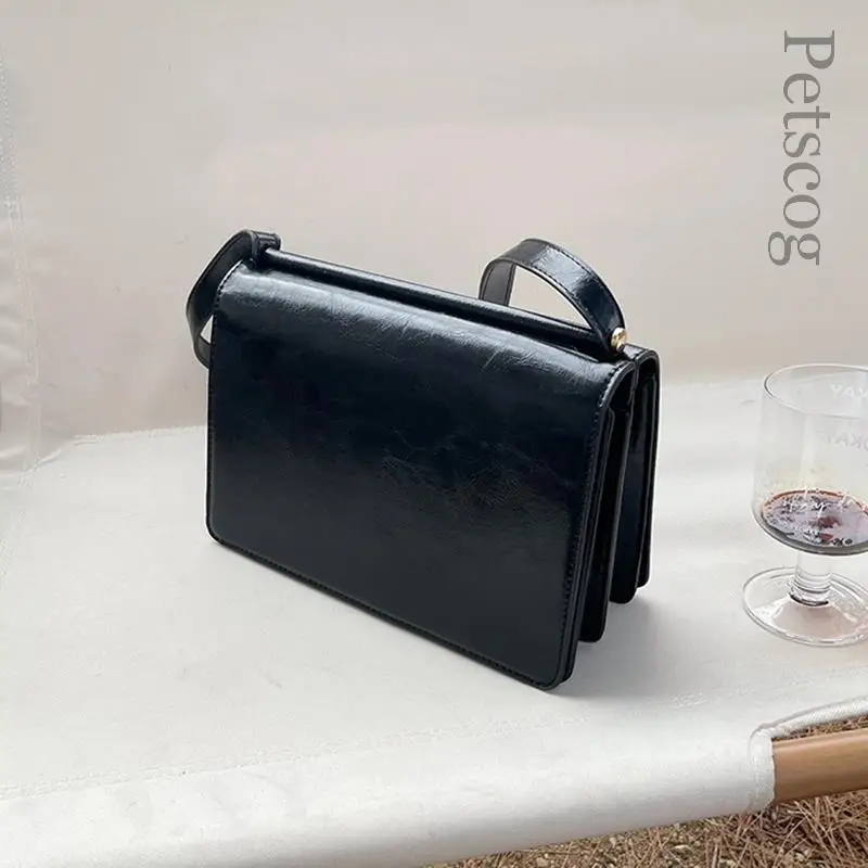 Summer Handbags For Women Glossy Leather Luxury Square Underarm Purse Designer Fashion Casual Shoulder Bags Trend 2025 New image 4