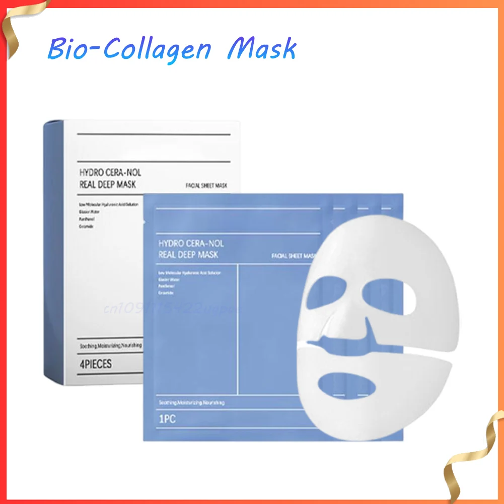 Deep Hydrating Collagen Facial Mask Anti-Wrinkle Firming Face mask Moisturizing Peel-Off Sheet Mask for Radiant Skin Care