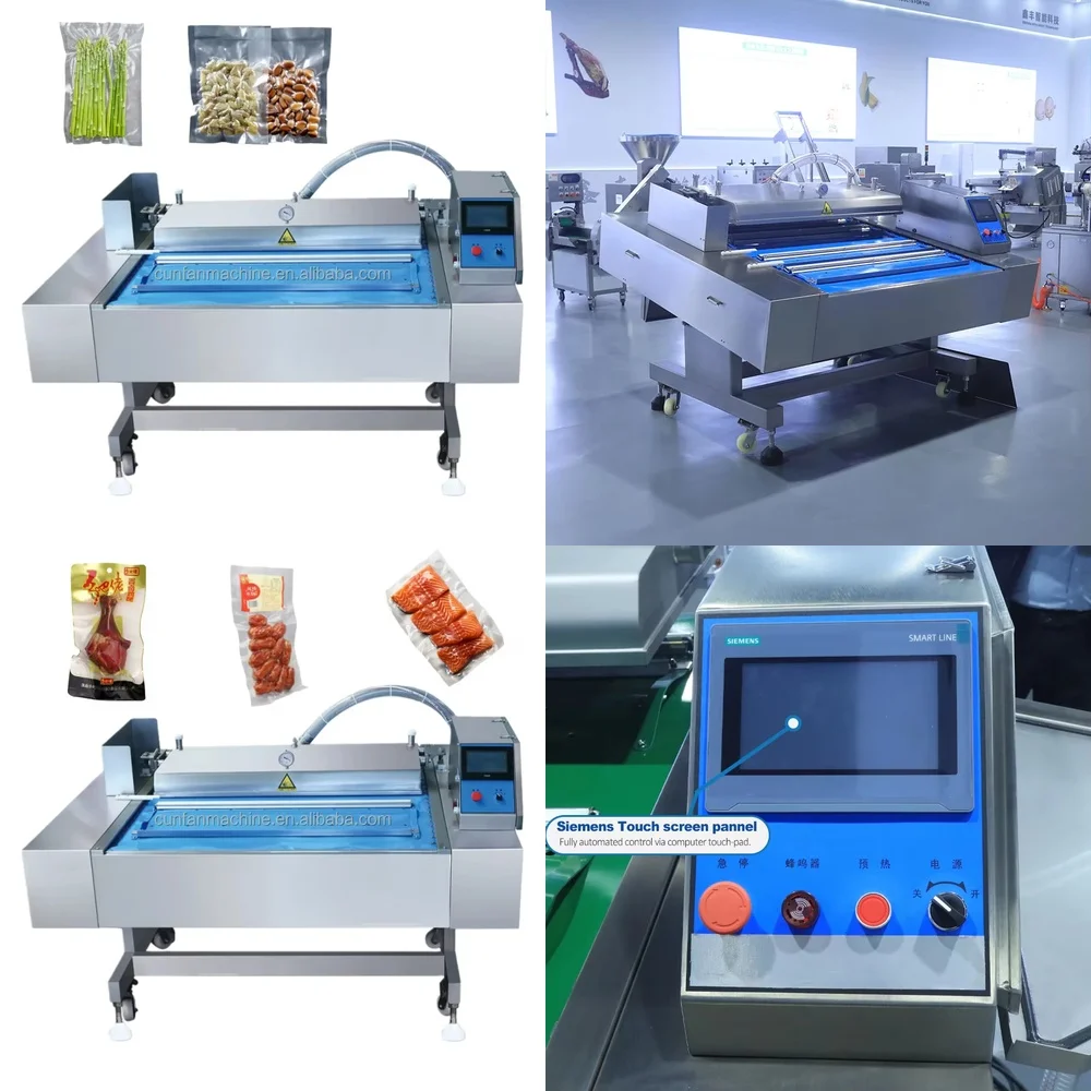 Industrial Continuous Rollover Vacuum Packaging Machine for Bulk Grains Cereals Legumes and Beans with High Efficiency