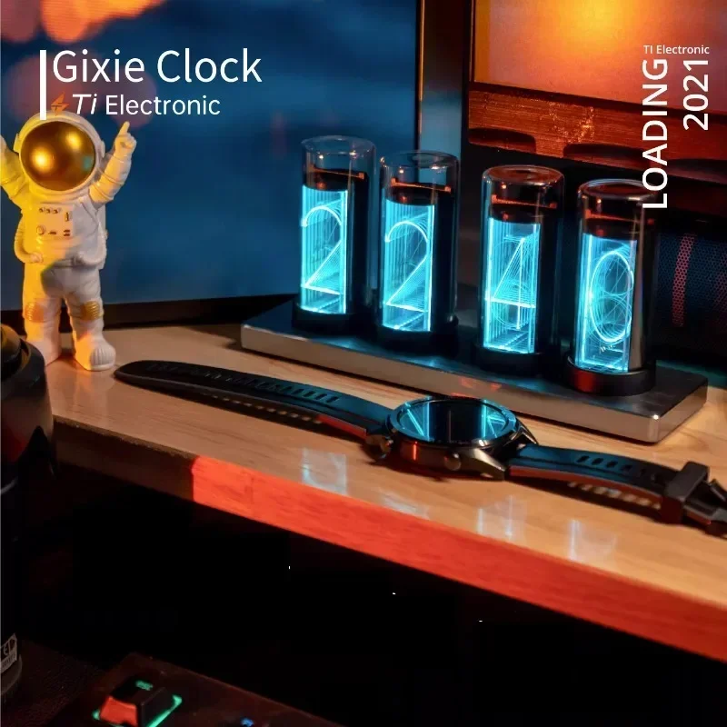 Retro Vintage Wall Clock Electronic Led Glow Tube Clocks Nixie Tube Watch Original Retro Table Decoration & Accessories Gifts