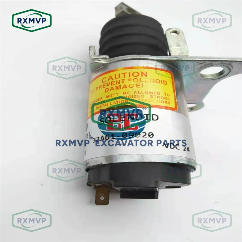 32A61-09020 Stop Solenoid Valve 24V Fits Excavator 4M40 E305.5 E307V1 E307V2 Diesel Engine Parts