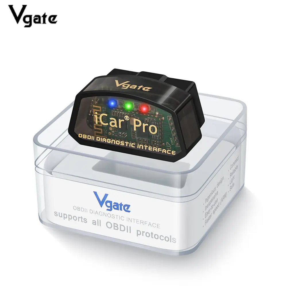 Автомобильный диагностический сканер Vgate iCar Pro elm327 V2.3 OBD 2 OBD2, WIFI Bluetooth 4,0 для Android/IOS BT3.0 для Android ODB2