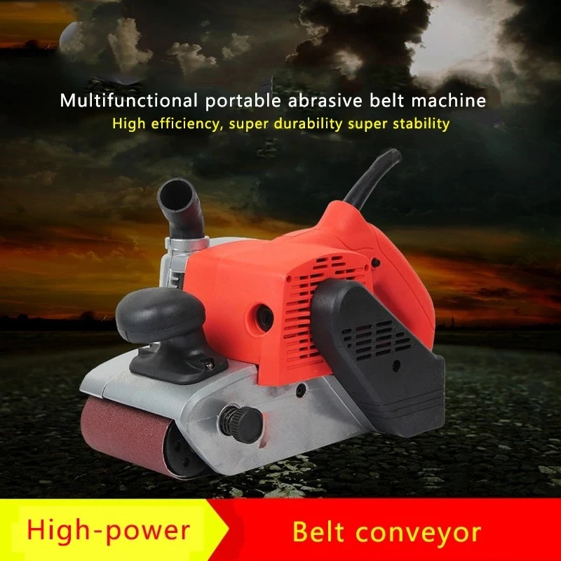 New 4 inch sanding belt machine household portable small sandpaper surface grinding industrial grade sanding machine