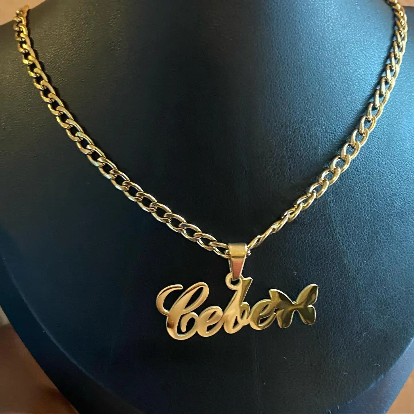 Collana con nome cuore corona personalizzata donna uomo gioielli alla moda collana con catena cubana in acciaio inossidabile personalizzata regali